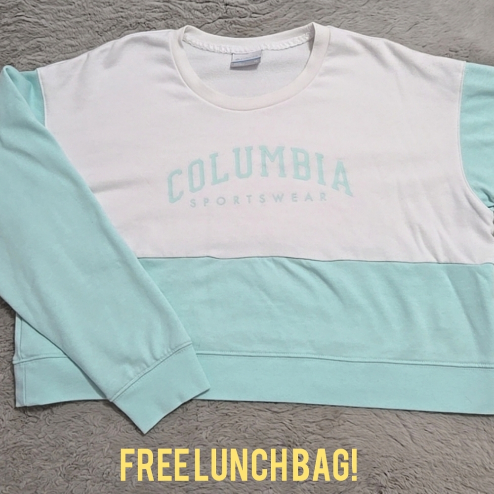 Columbia cropped style sweatshirt + freebie - size XL